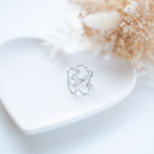 Bague Cœur en Acier Inoxydable Argenté – Élégance et Amour au Quotidien