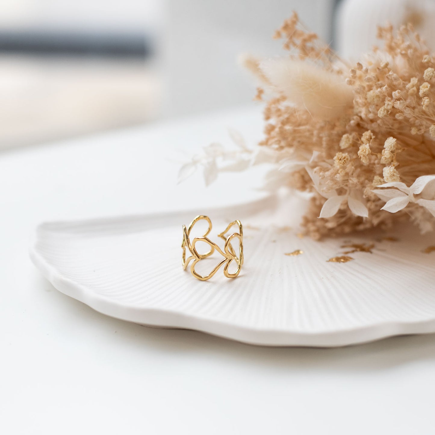 Bague Cœur en Acier Inoxydable