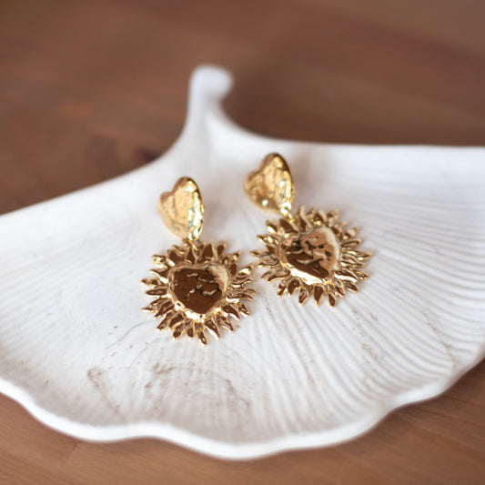 💖 Boucles d’Oreilles Cœur en Acier Inoxydable – Élégance et Intemporalité
