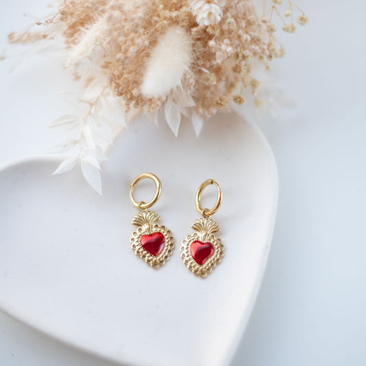 Boucles d’oreilles en forme de cœur