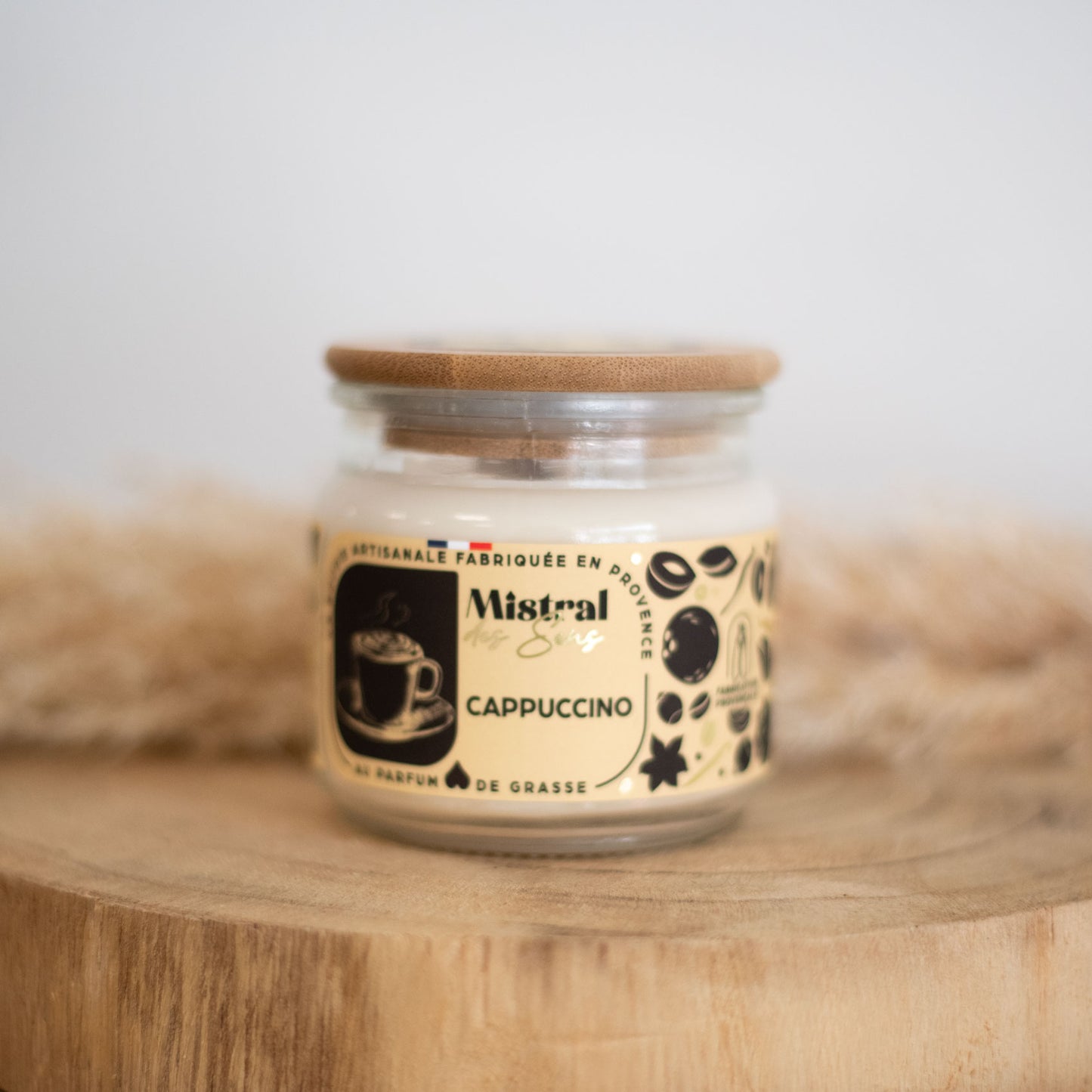 ☕ Bougie Cappuccino – Mistral des Sens