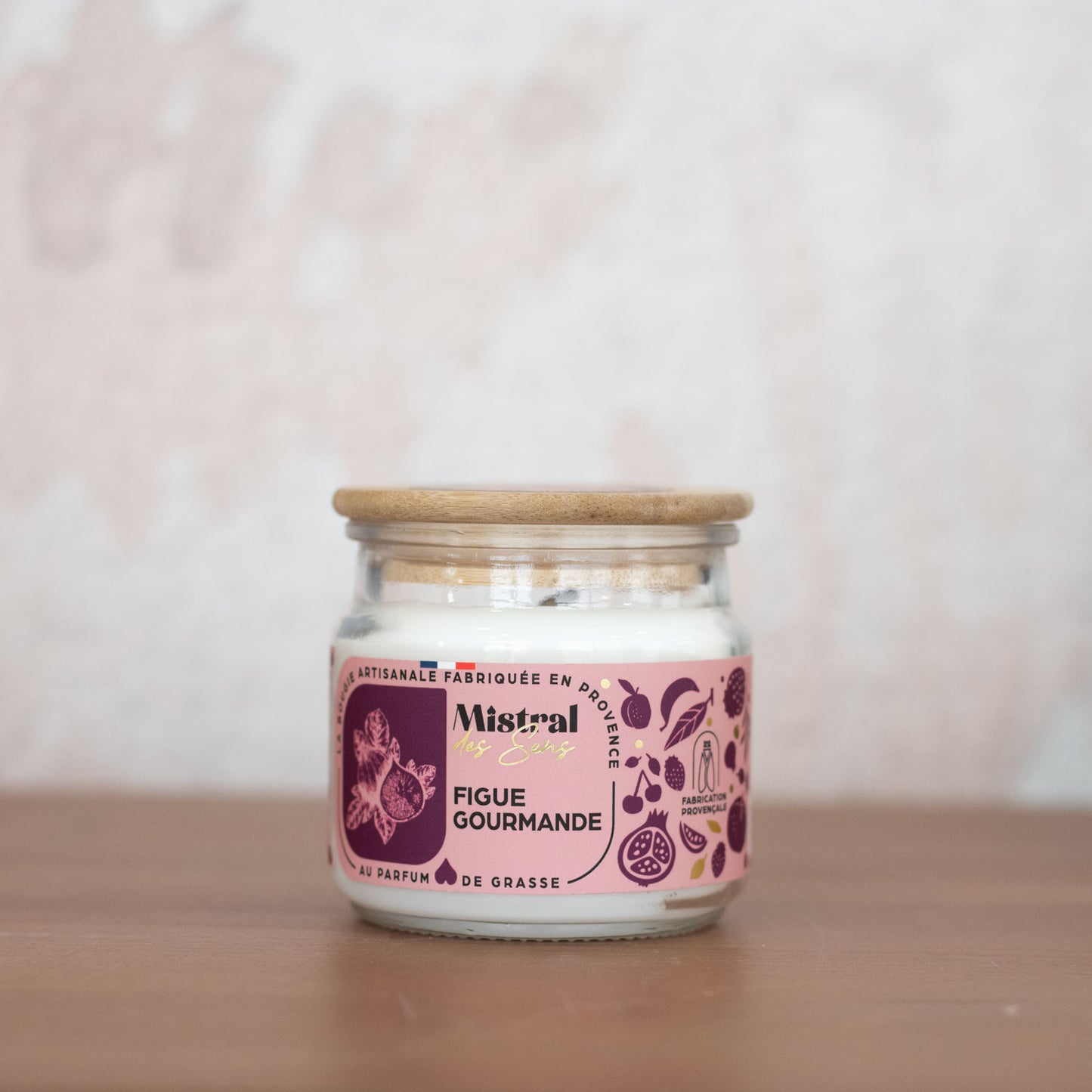 Bougie artisanale parfum Figue Gourmande – Mistral des Sens
