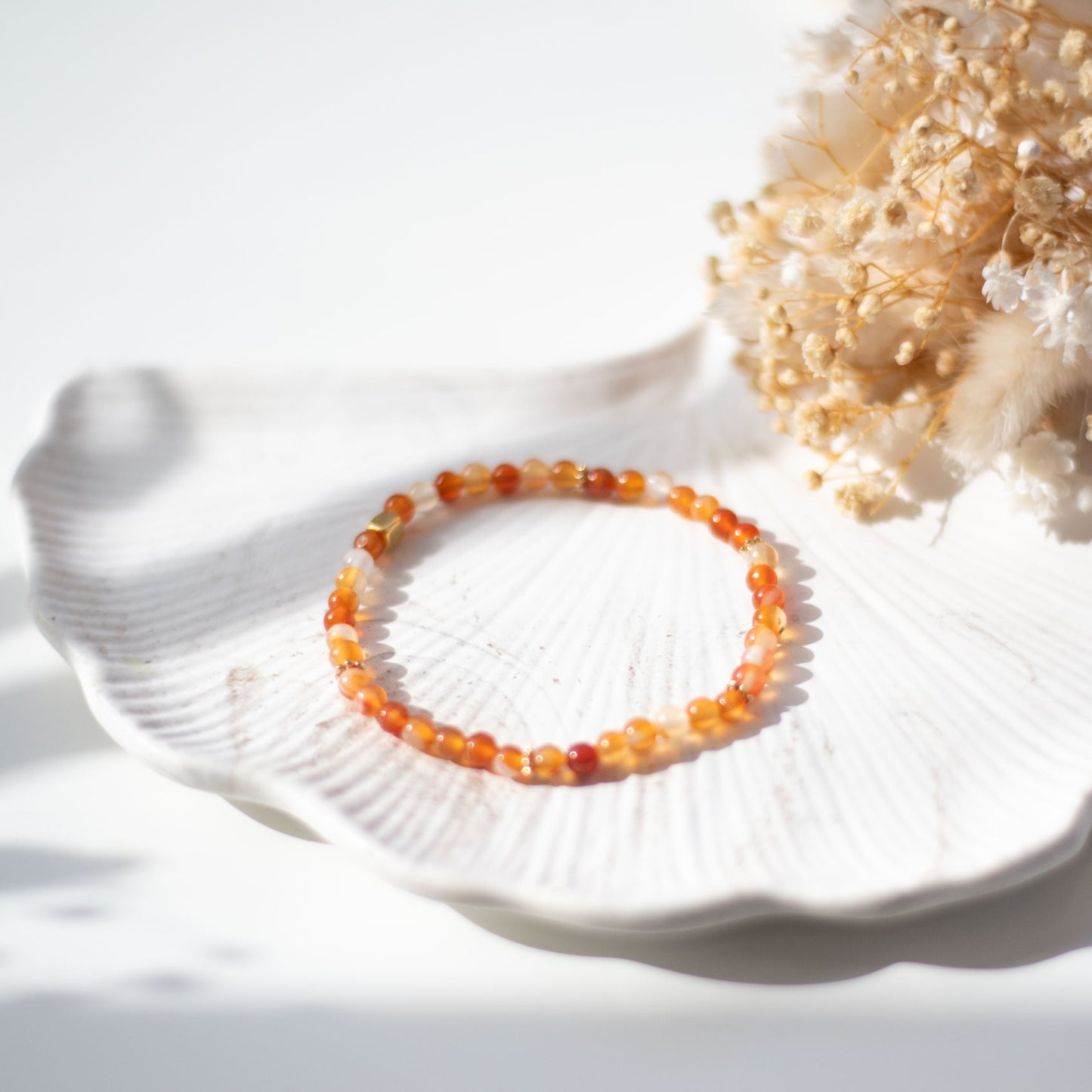 Bracelet en cornaline – Pierre fine naturelle lumineuse
