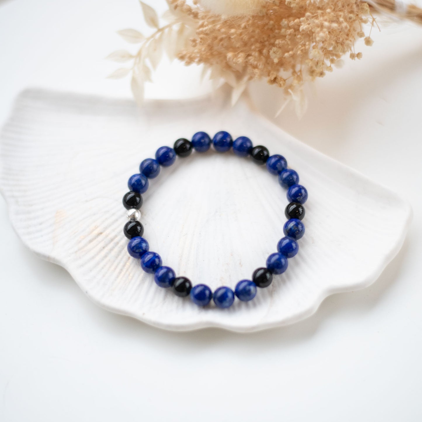 Bracelet Homme en Lapis Lazuli et Onyx – Équilibre et Élégance