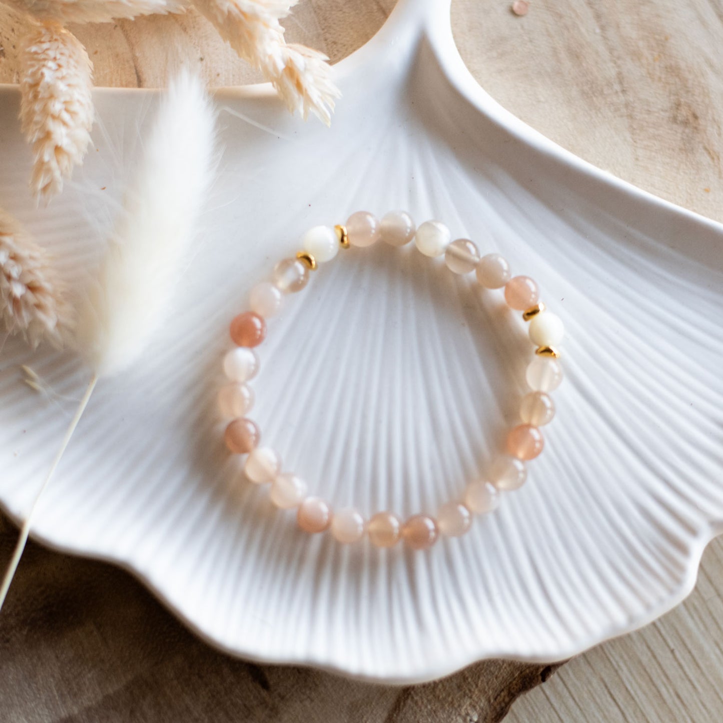 Bracelet Pierre de lune - Nacre