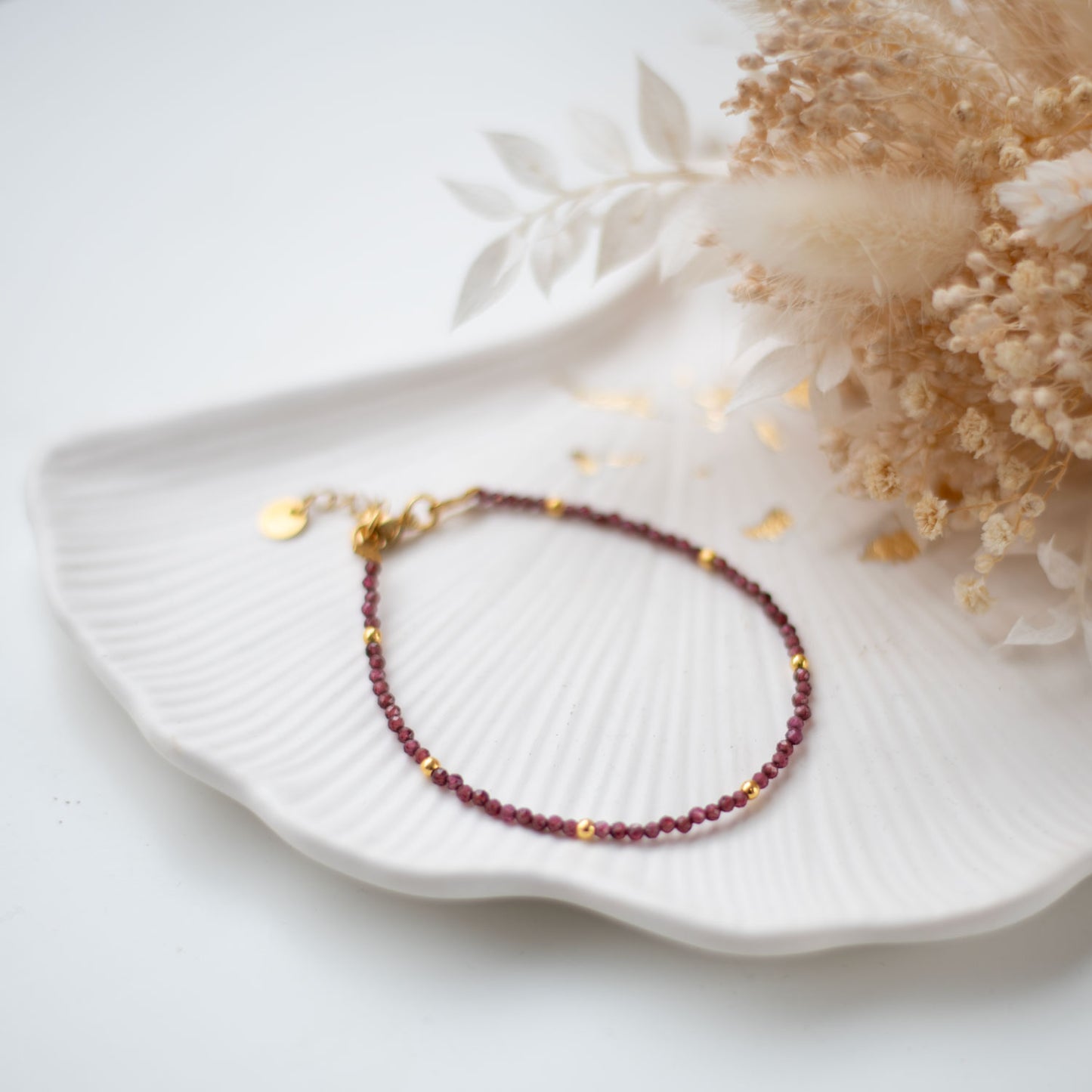 Bracelet en grenat pierres fines