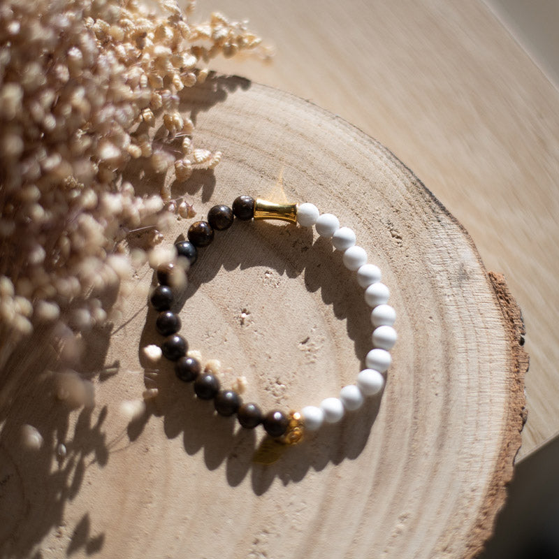 Bracelet Howlite et Bronzite