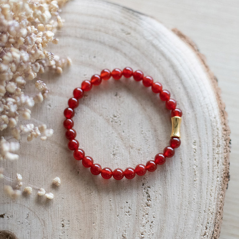 Bracelet cornaline rouge