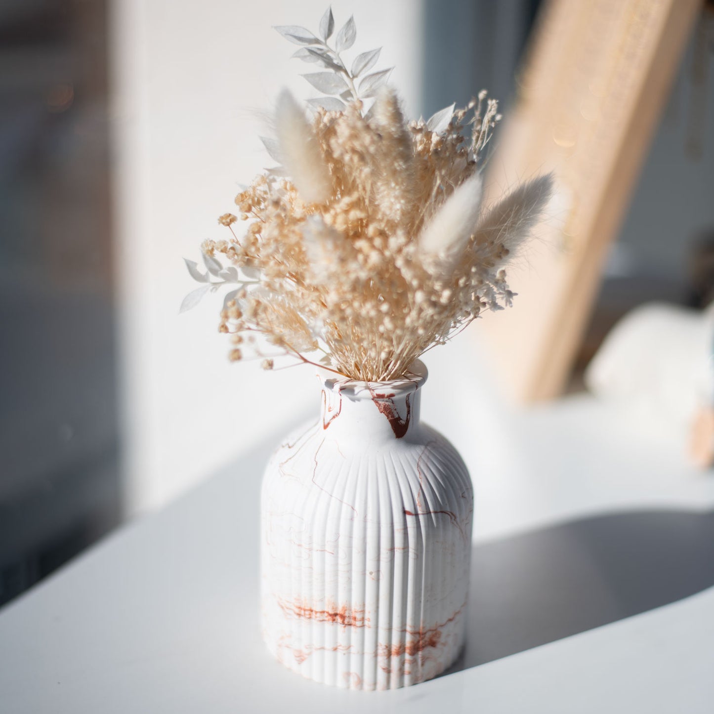 Vase fleurs séchées