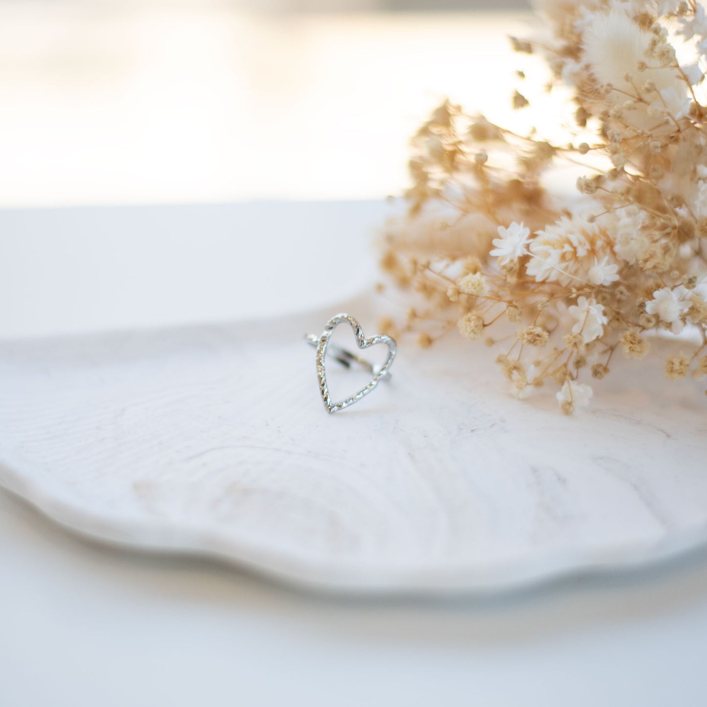 Bague acier coeur ✨