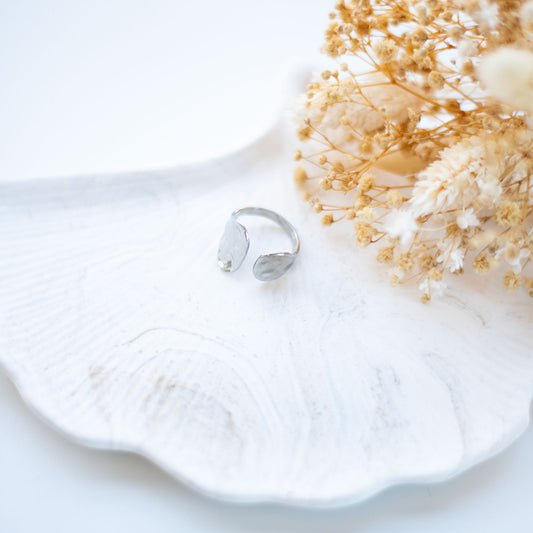 Bague acier simple argenté