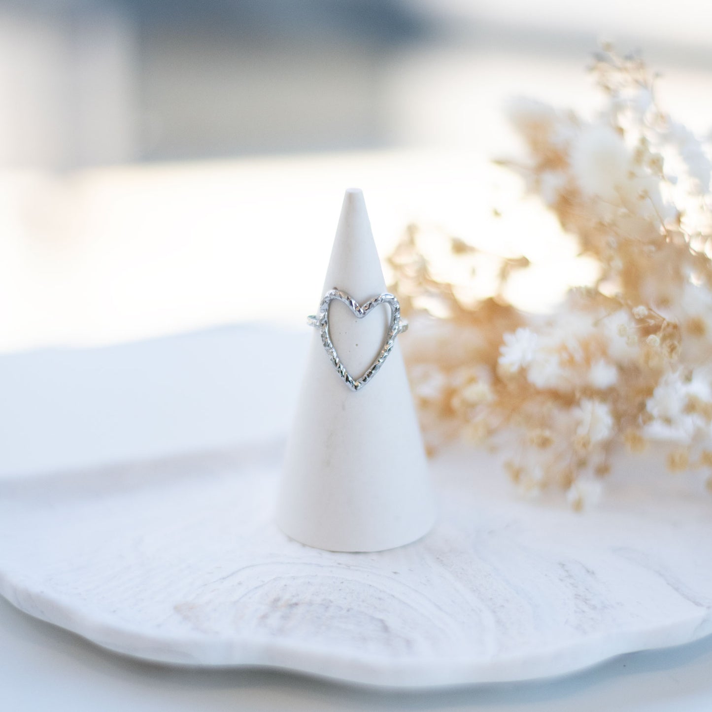 Bague acier coeur ✨