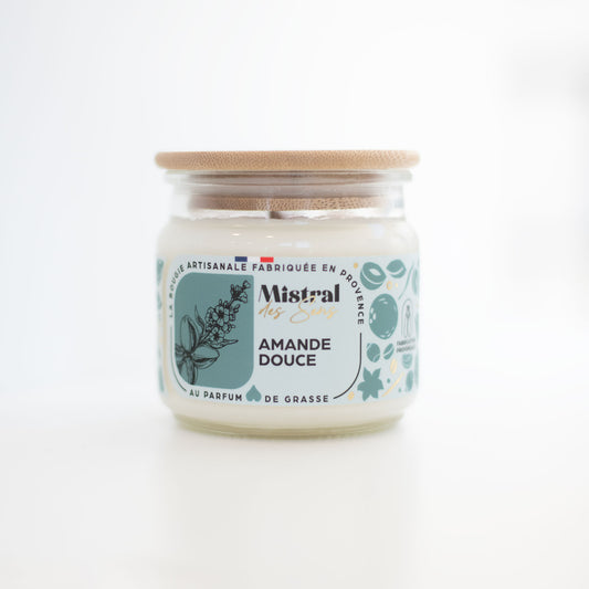 🤍 Bougie Amande Douce – Mistral des Sens