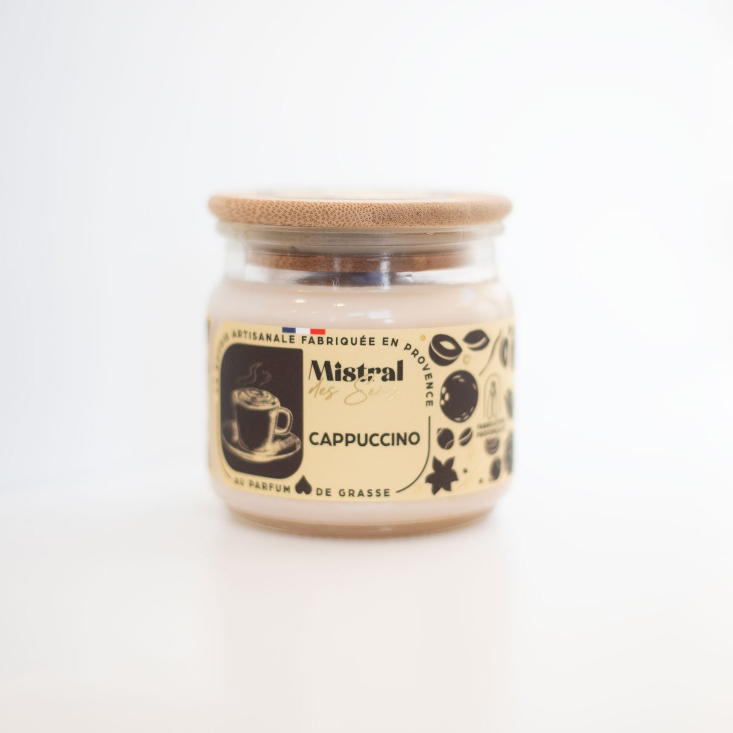 ☕ Bougie Cappuccino – Mistral des Sens