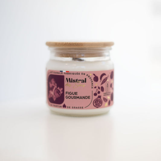 Bougie artisanale parfum Figue Gourmande – Mistral des Sens