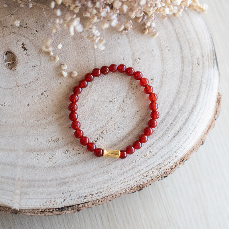 Bracelet cornaline rouge