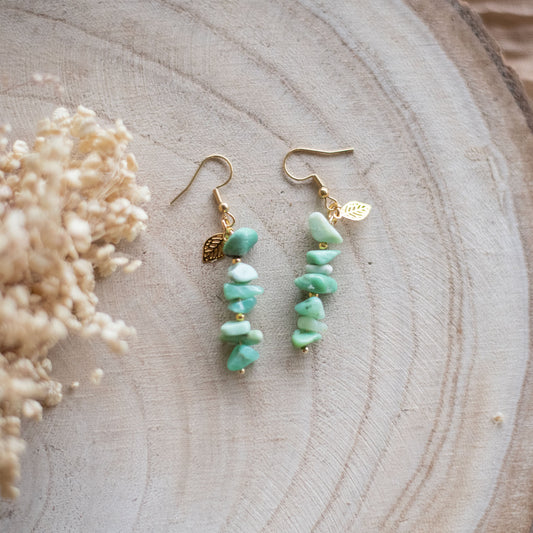 Boucles d'oreilles chrysoprase