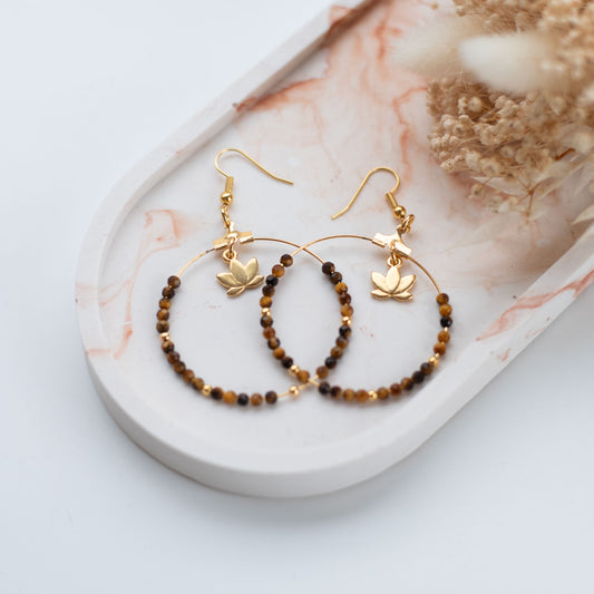 ✨ Créoles en Œil de Tigre – Bijou protecteur et raffiné ✨