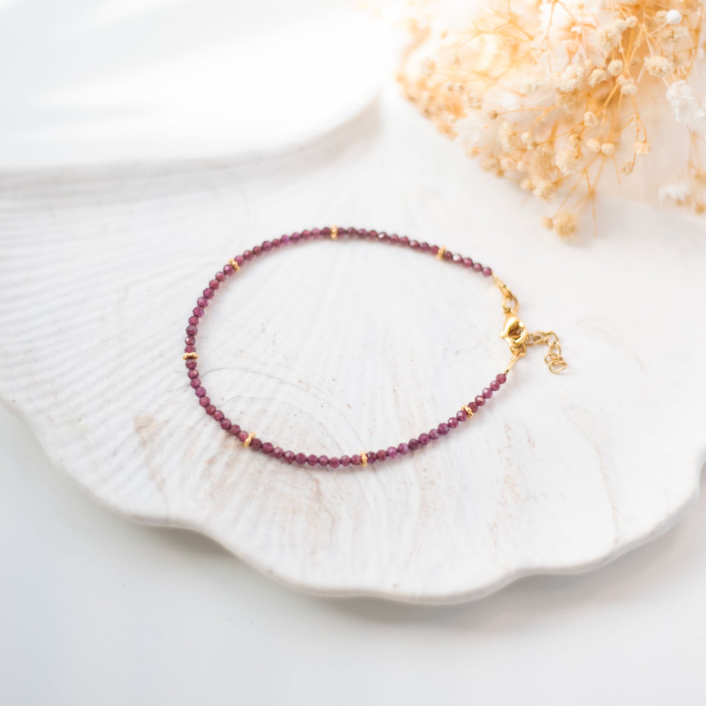 Bracelet en grenat pierres fines