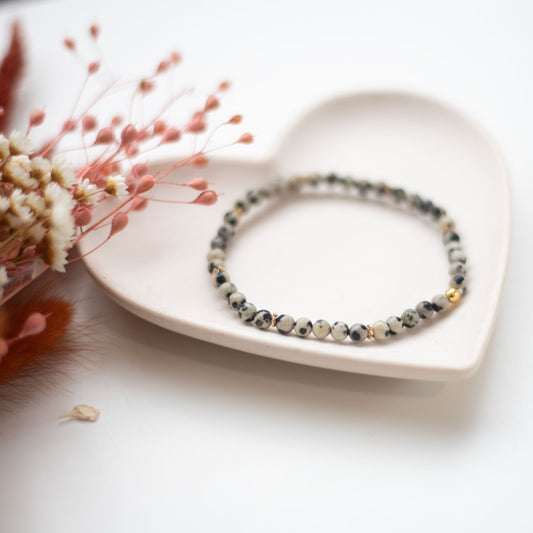 Bracelet en Jaspe Dalmatien – Le bijou idéal à offrir