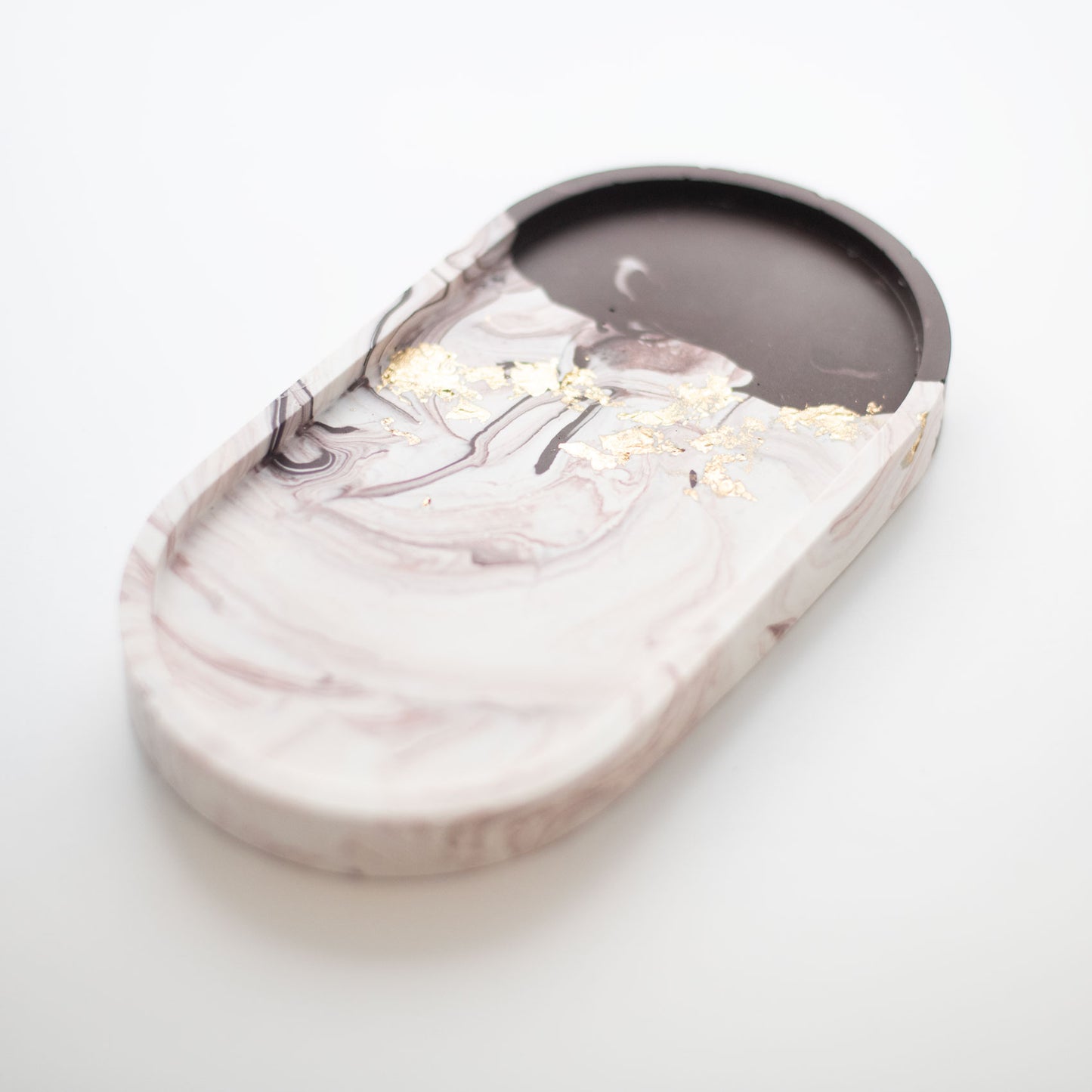 Plateau en Jesmonite Terre  – Marron | Idée cadeau de Noël décoration artisanale