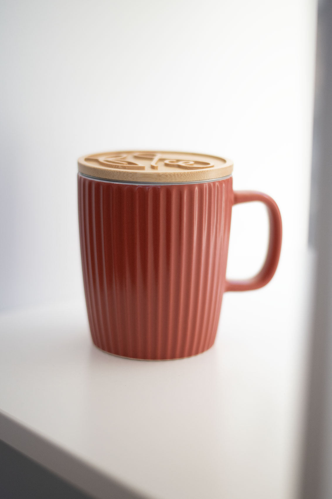 🫖 Mug / Tasse à thé avec filtre – Vert, Terracotta, Beige – Maison Bourgeon