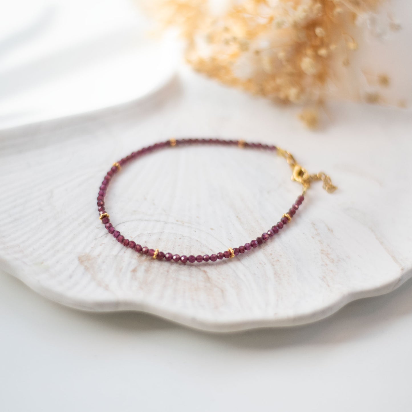 Bracelet en grenat pierres fines