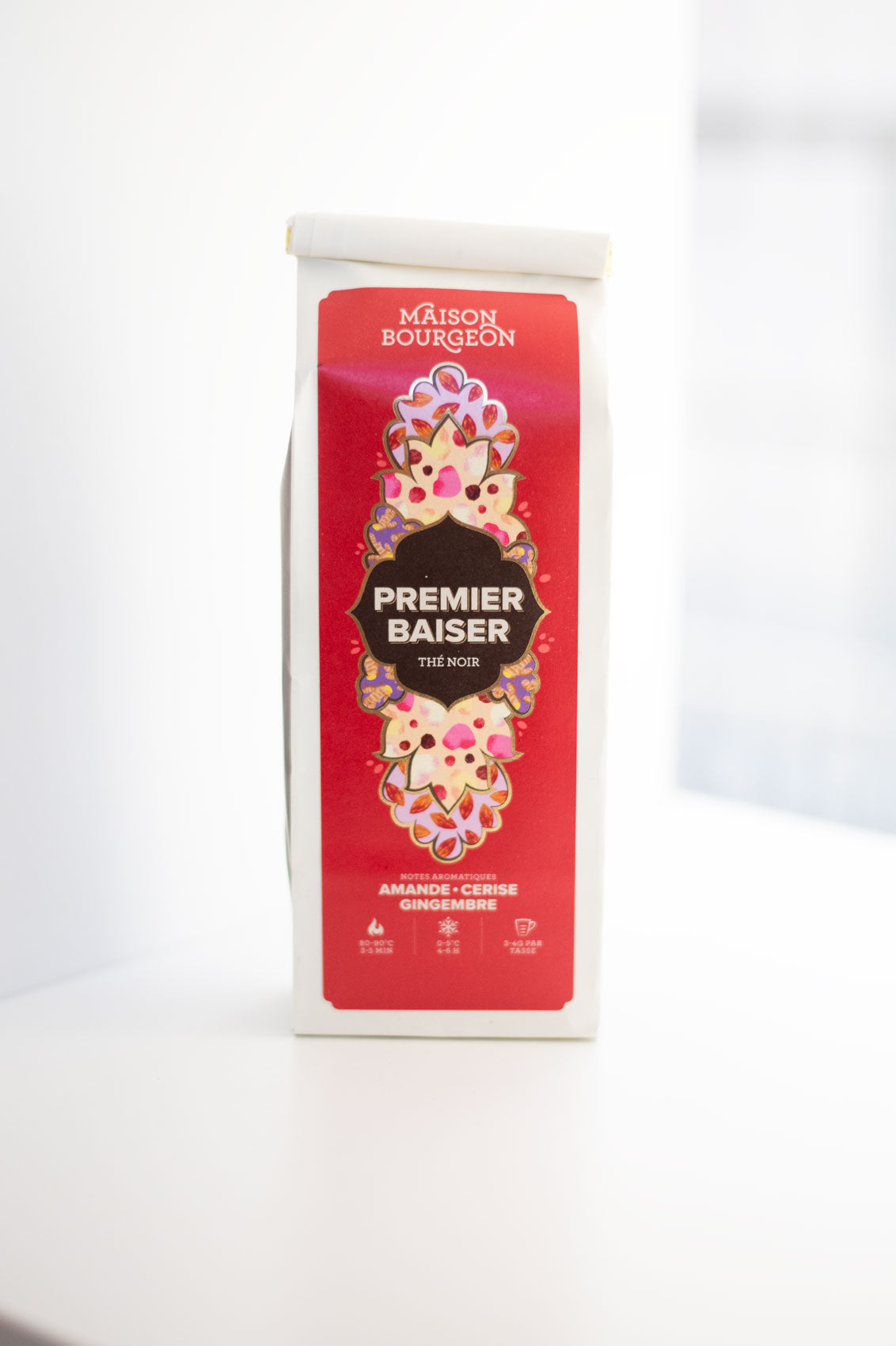 Thé noir Premier Baiser – Maison Bourgeon | Amande, Cerise & Gingembre